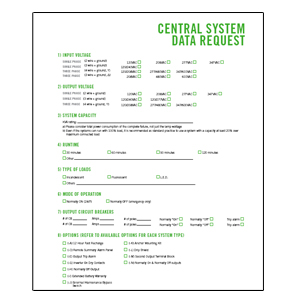 Central Systems - Data Request
